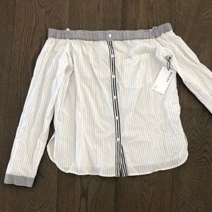 BNWT Striped Bailey /44 Off the Shoulder Top